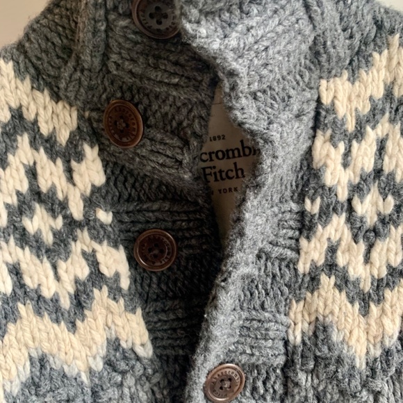 Abercrombie & Fitch Sweater Fair Isle Wool Blend men NEW large - Picture 10 of 13